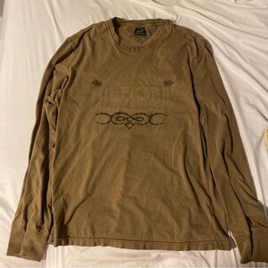 Men's Brown Long Sleeve Tommy-Hilfiger Shirt Vintage